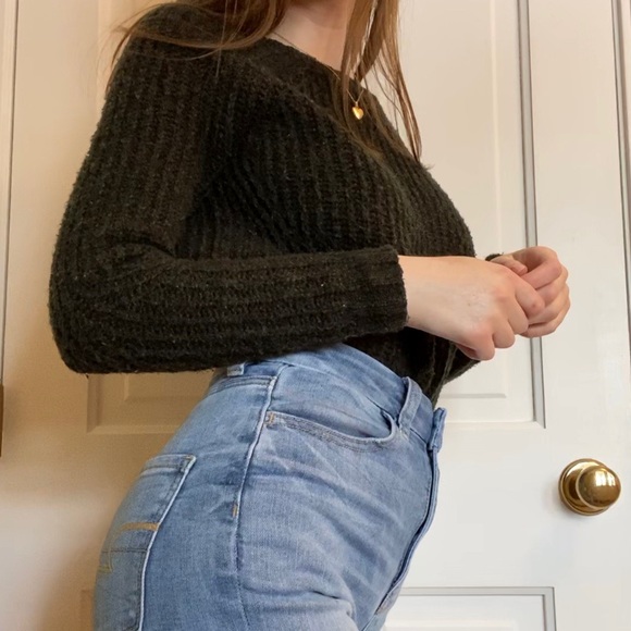 Forest Green Knit Sweater - Picture 2 of 3